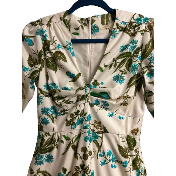 Vtg Shannon Mclean Silk dresses butterflies 3/4 sleeves pulled v-neck lined Size - Picture 7 of 14